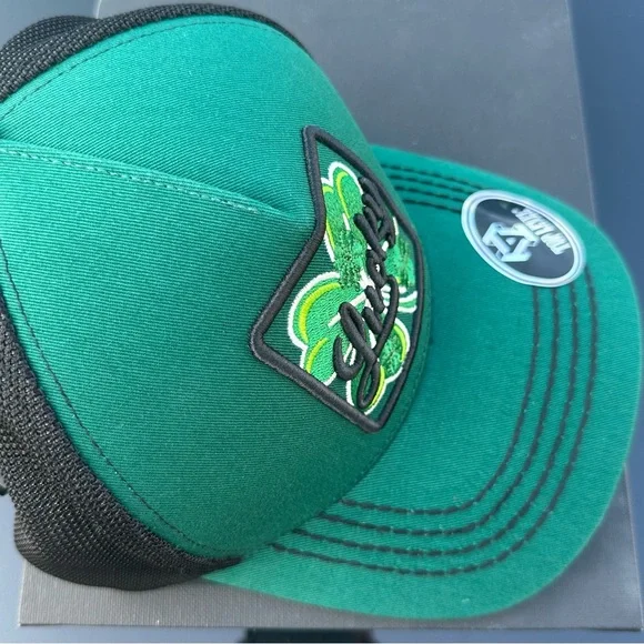 Green and Black Lucky Clover Cap - Picture 2 of 3